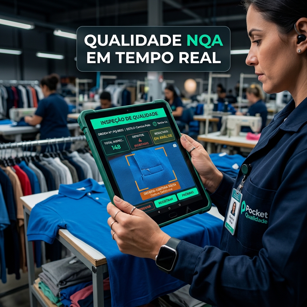 Pocket Qualidade em uso na fábrica
